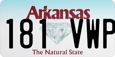 AR license plate 181VWP