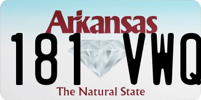 AR license plate 181VWQ
