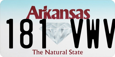 AR license plate 181VWV