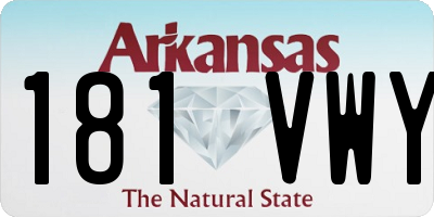 AR license plate 181VWY