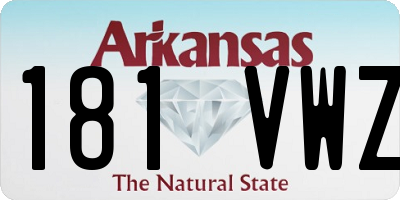 AR license plate 181VWZ
