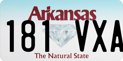AR license plate 181VXA