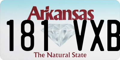 AR license plate 181VXB