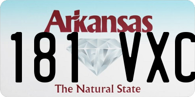 AR license plate 181VXC