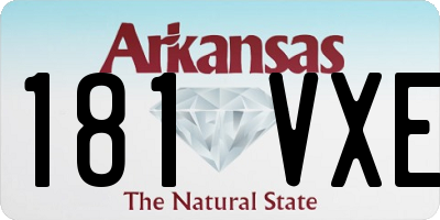 AR license plate 181VXE