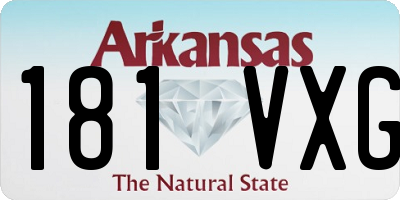 AR license plate 181VXG