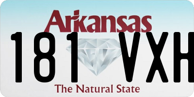 AR license plate 181VXH