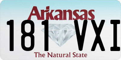 AR license plate 181VXI