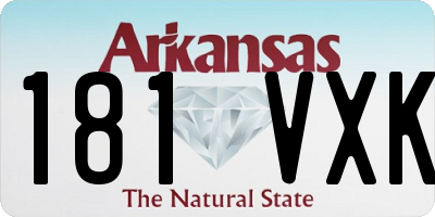 AR license plate 181VXK