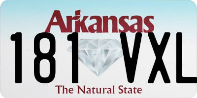 AR license plate 181VXL