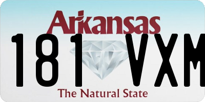 AR license plate 181VXM