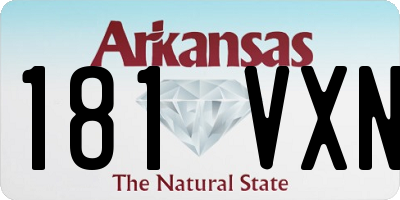 AR license plate 181VXN