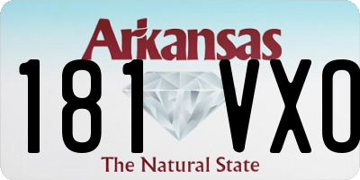 AR license plate 181VXO
