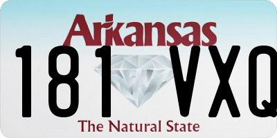 AR license plate 181VXQ