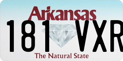 AR license plate 181VXR