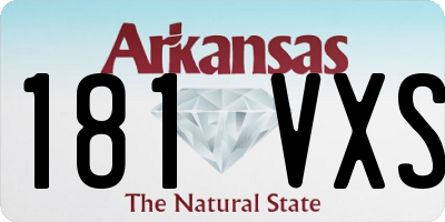 AR license plate 181VXS