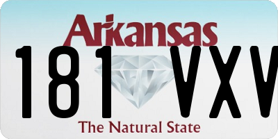 AR license plate 181VXV
