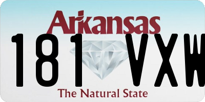 AR license plate 181VXW