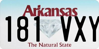 AR license plate 181VXY