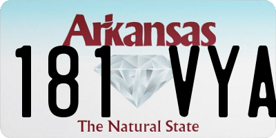 AR license plate 181VYA