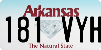 AR license plate 181VYH