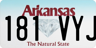 AR license plate 181VYJ