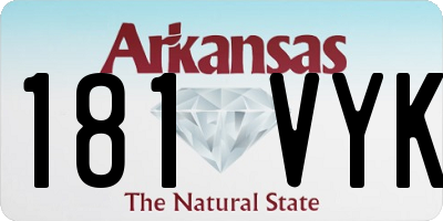 AR license plate 181VYK