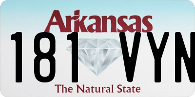 AR license plate 181VYN