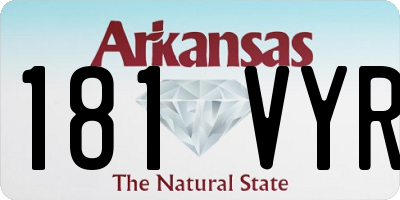 AR license plate 181VYR