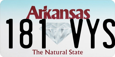 AR license plate 181VYS