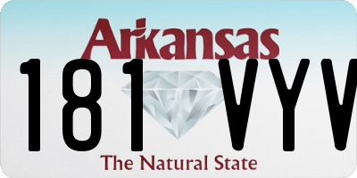 AR license plate 181VYV