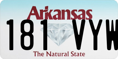 AR license plate 181VYW