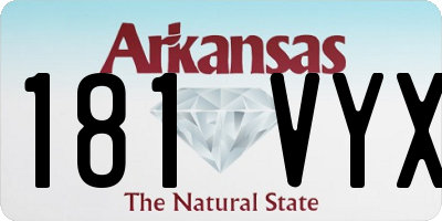 AR license plate 181VYX