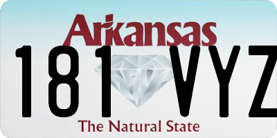 AR license plate 181VYZ