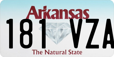 AR license plate 181VZA