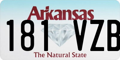AR license plate 181VZB