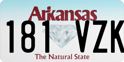 AR license plate 181VZK