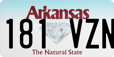 AR license plate 181VZN