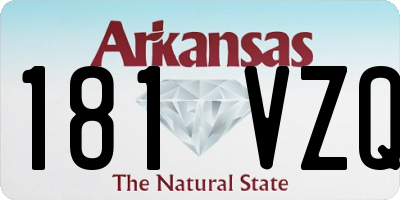 AR license plate 181VZQ