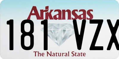 AR license plate 181VZX
