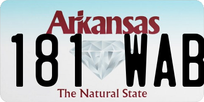 AR license plate 181WAB