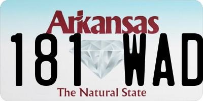 AR license plate 181WAD