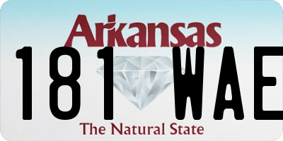AR license plate 181WAE