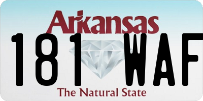 AR license plate 181WAF