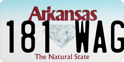 AR license plate 181WAG