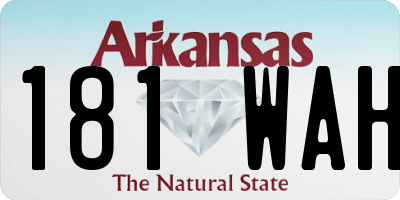 AR license plate 181WAH
