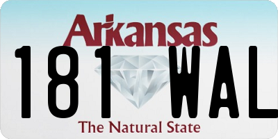 AR license plate 181WAL