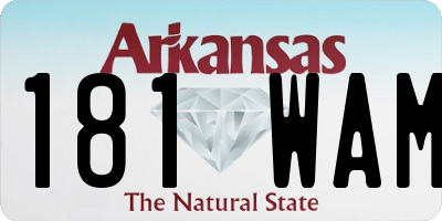 AR license plate 181WAM