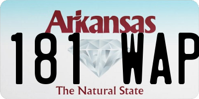 AR license plate 181WAP