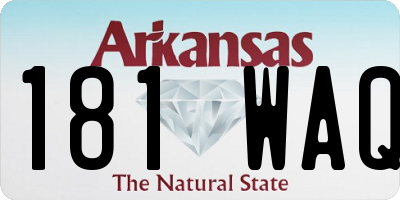AR license plate 181WAQ